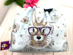 Load image into Gallery viewer, Hoppity Hop Drawstring Bunny Project Bag
