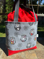 Load image into Gallery viewer, Sweet Jack and Sally Drawstring Project Bag
