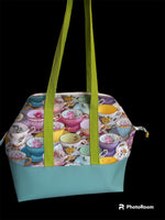 Load image into Gallery viewer, Tea Time Wire Framed Project Bag
