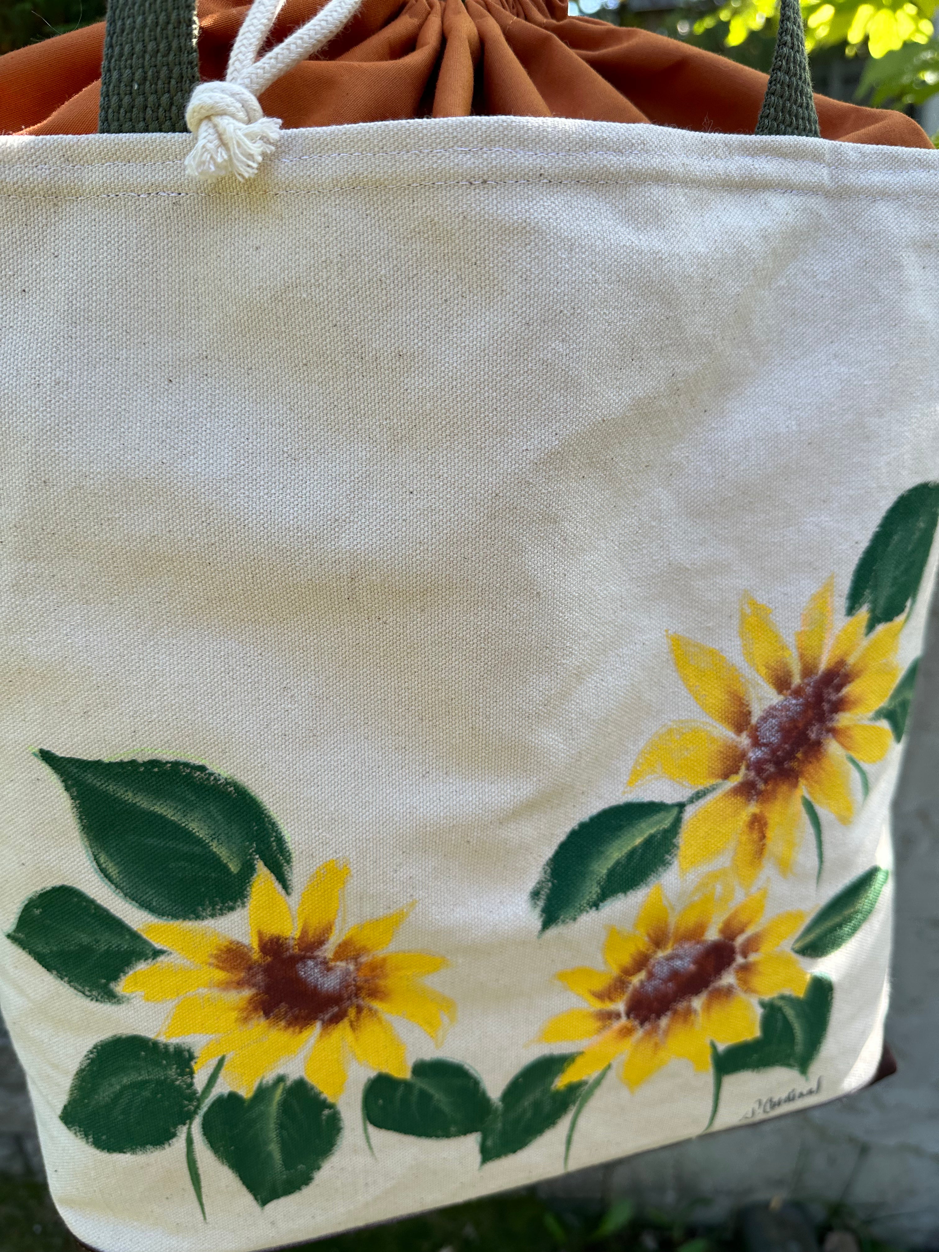 Sunflower Project Bag