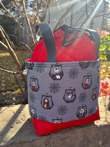Sweet Jack and Sally Drawstring Project Bag